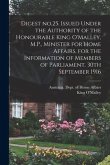 Digest No.25. Issued Under the Authority of the Honourable King O'Malley, M.P., Minister for Home Affairs, for the Information of Members of Parliamen