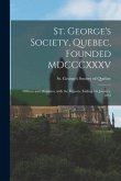 St. George's Society, Quebec, Founded MDCCCXXXV [microform]: Officers and Members, With the Reports, Ending 5th January, 1853