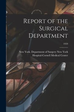 Report of the Surgical Department; 1959