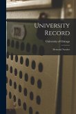 University Record: Memorial Number