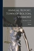 Annual Report, Town of Bolton, Vermont; December 31, 1956
