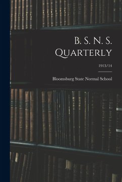 Cover B. S. N. S. Quarterly; 1913/14