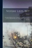 Voters' Lists, 1877 [microform]: Township of Morris (county of Huron): List of Persons Entitlted to Vote at Municipal Elections and Elections to the L