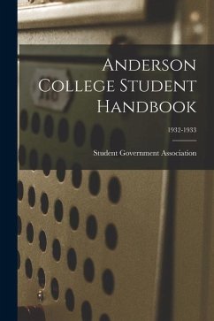 Anderson College Student Handbook; 1932-1933