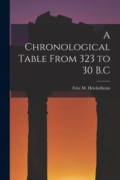 A Chronological Table From 323 to 30 B.C