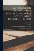 Minutes of the Pennsylvania Annual Conference of the United Brethren in Christ; August 22-25, 1961