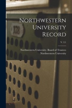 Northwestern University Record; V. 2: 1