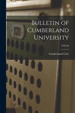 Bulletin of Cumberland University; 1929-30