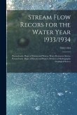 Stream Flow Recors for the Water Year 1933/1934; 1933/1934