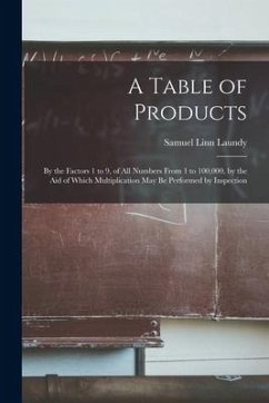 A Table of Products: by the Factors 1 to 9, of All Numbers From 1 to 100,000, by the Aid of Which Multiplication May Be Performed by Inspec - Laundy, Samuel Linn