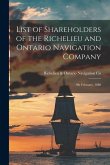 List of Shareholders of the Richelieu and Ontario Navigation Company [microform]: 9th February, 1880