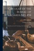 Circular of the Bureau of Standards No. 494: Plastics Research and Technology at the National Bureau of Standards; NBS Circular 494