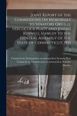 Joint Report of the Commissions on Memorials to Senators Orville Hitchcock Platt and Joseph Roswell Hawley to the General Assembly of the State of Con