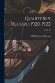 Quarterly Record 1920-1922; 10;11;12