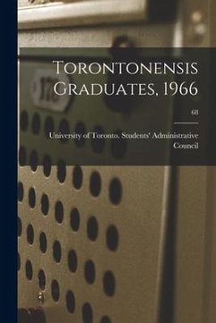 Cover Torontonensis Graduates, 1966; 68