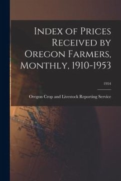 Index of Prices Received by Oregon Farmers, Monthly, 1910-1953; 1954