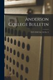 Anderson College Bulletin; 1937-1938 (vol. 18, no. 1)