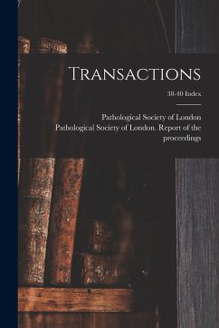 Cover Transactions; 38-40 Index