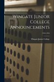 Wingate Junior College Announcements; 1923-1924