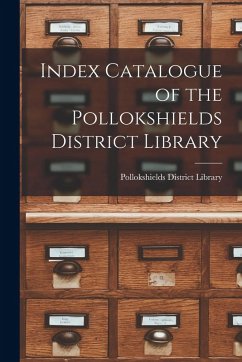 Cover Index Catalogue of the Pollokshields District Library