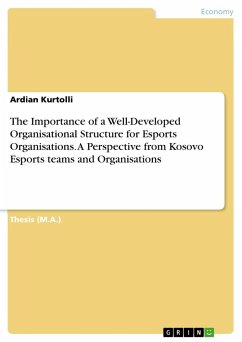 The Importance of a Well-Developed Organisational Structure for Esports Organisations. A Perspective from Kosovo Esports teams and Organisations