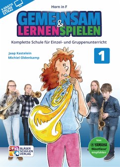 Cover Gemeinsam lernen & spielen Band 1 (+Online Audio) für Bläserklasse (Blasorchester) Horn