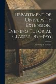 Department of University Extension, Evening Tutorial Classes, 1954-1955