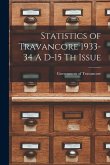 Statistics of Travancore 1933-34 A D-15 Th Issue