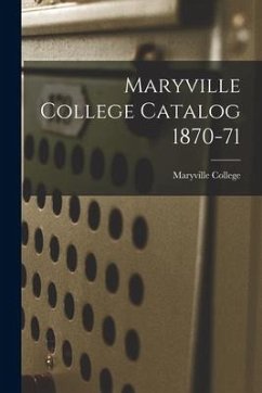 Cover Maryville College Catalog 1870-71