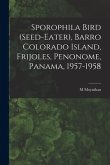 Sporophila Bird (Seed-eater), Barro Colorado Island, Frijoles, Penonome, Panama, 1957-1958