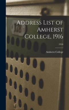 Address List of Amherst College, 1916; 1916