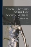 Special Lectures of the Law Society of Upper Canada; 1953