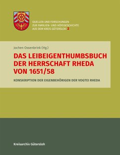 Das Leibeigenthumbsbuch der Herrschaft Rheda von 1651/58 (eBook, ePUB) - Ossenbrink, Jochen