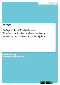 Fachgerechtes Wechseln von Wendeschneidplatten (Unterweisung Industriemechaniker/-in, 1. Lehrjahr) (eBook, PDF)