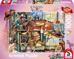 Schmidt 59992 - Charles Wysocki. Katze, Remington, der Gärtner, Puzzle, 1000 Teile