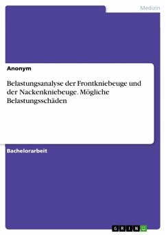 Belastungsanalyse der Frontkniebeuge und der Nackenkniebeuge. Mögliche Belastungsschäden (eBook, PDF) Belastungsanalyse der Frontkniebeuge und der Nackenkniebeuge. Mögliche Belastungsschäden (eBook, PDF)