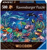 Ravensburger 17515 - Wooden, Unten im Meer, Holz-Puzzle inkl. 40 Whimsies, 500 Teile
