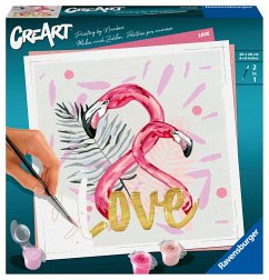 Ravensburger 29029 - CreArt, Malen nach Zahlen, Love, 20x20cm, Malset