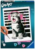 Ravensburger 23545 - CreArt, Malen nach Zahlen, Singing Cat, 24x30cm, Malset