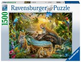 Ravensburger 17435 - Leopardenfamilie im Dschungel, Puzzle, 1500 Teile