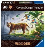 Ravensburger 17514 - Wooden, Tiger im Dschungel, Holz-Puzzle inkl. 40 Whimsies, 500 Teile