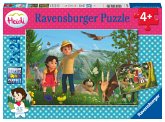 Ravensburger 05672 - Heidi's Abenteuer, Kinderpuzzle mit Mini-Poster, 2x24 Teile