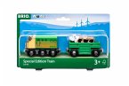 BRIO 36040 - World, Holzeisenbahn Sondereditionszug 2023, Bauernhof-Zug mit Kuh, 3-teilig, limitierte Auflage