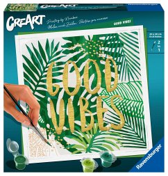 Ravensburger 28999 - CreArt, Malen nach Zahlen, Good Vibes, 20x20cm, Malset