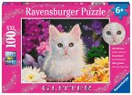 Ravensburger 13358 - Glitzerkatze, Glitter-Puzzle, 100 XXL-Teile