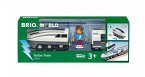 BRIO 36003 - Turbo-Zug mit Passagierwaggon und Figur, batteriebetrieben, 3-teilig