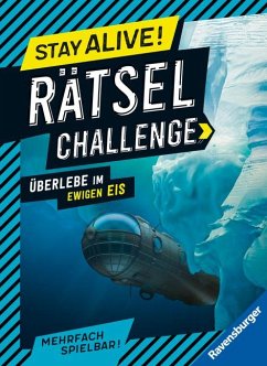 Ravensburger Stay alive! Rätsel-Challenge - Überlebe im ewigen Eis - Rätselbuch für Gaming-Fans ab 8 Jahren - Richter, Martine