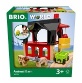 BRIO 36012 - World, Tierscheune mit Heuwaggon, Zubehör zum Zugset