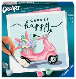 Image of Ravensburger 20125 - CreArt Malen nach Zahlen, Choose Happy, Malset