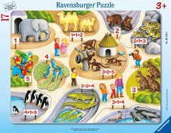 Ravensburger 05233 - Erstes Zählen bis 5, Rahmenpuzzle, 17 Teile